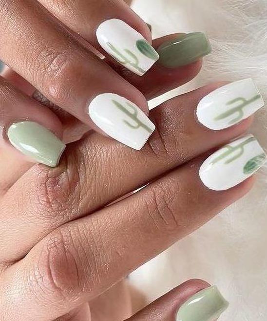 Gel Nail Designs Mint Green