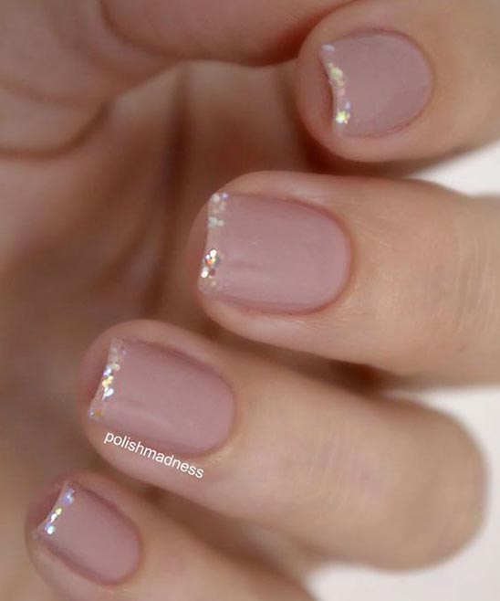 Glitter French Manicure Toe Nail Designs Instructions and 2018