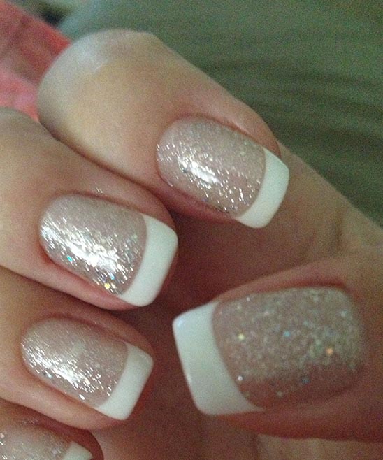 Glitter French Pedicure Toe Nail Designs Instructions and 2018