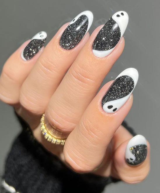 Glitter French Tip Nail Designs