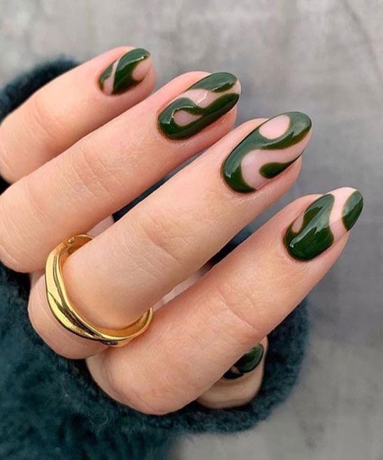 Green Acrylic Nail Designs