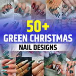 Green Christmas Nail Designs