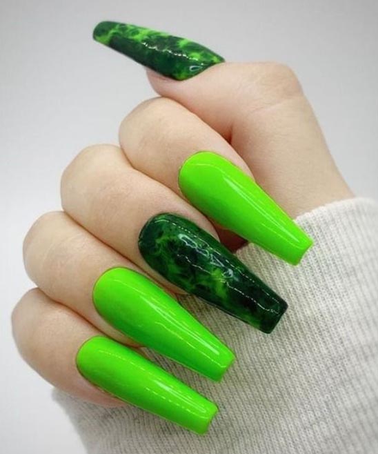 Green Gel Nail Designs