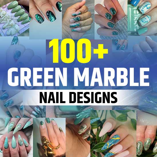 Green Marble Nails