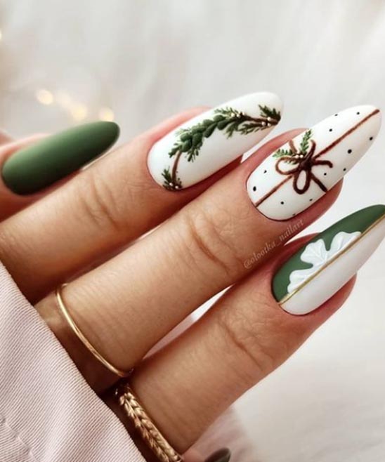 50+ Green Christmas Nails Designs (2024) TailoringinHindi