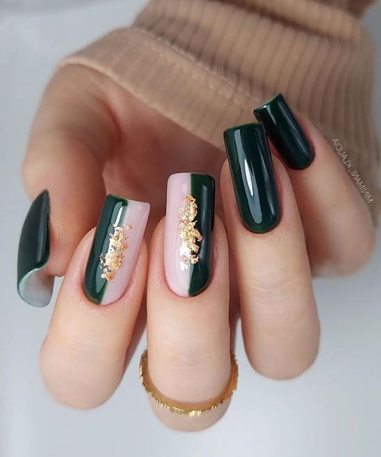 Green and Purple Nail Designs