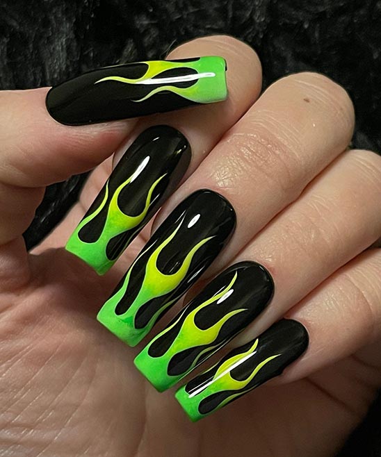 Green and White Nail Designs