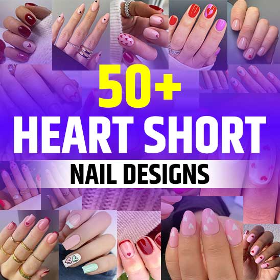 Heart Nail Designs for Short Nails