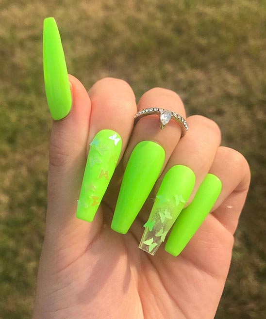 Hot Pink Lime Green Nail Designs