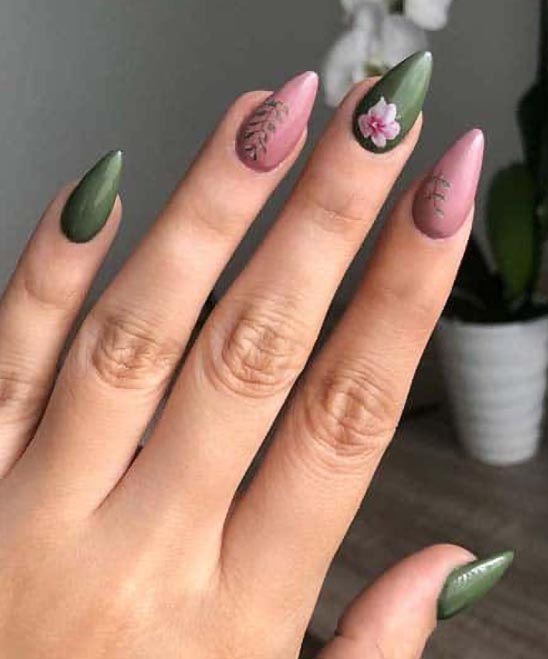 Hot Pink and Lime Green Nail Designs