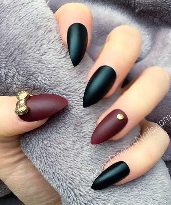 Kiss Nails Matte Burgundy