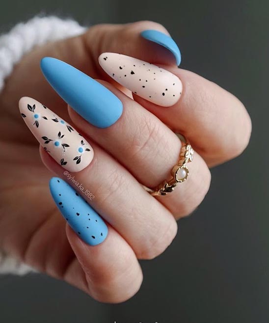 Light Blue Gel Nails Designs