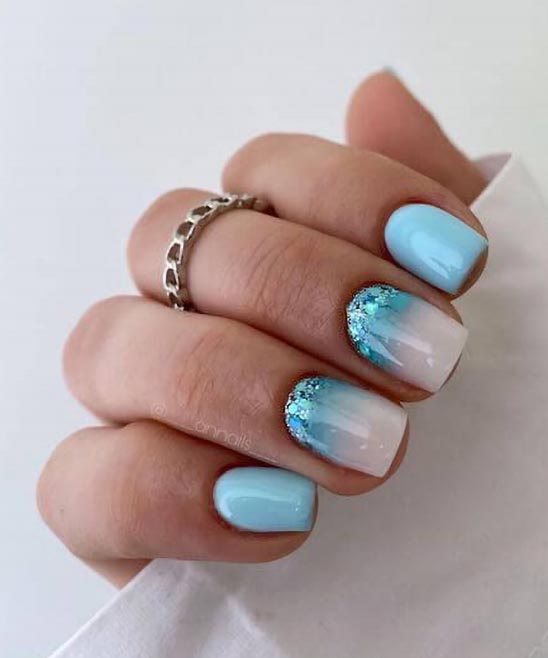 Light Blue Nail Designs for Prom