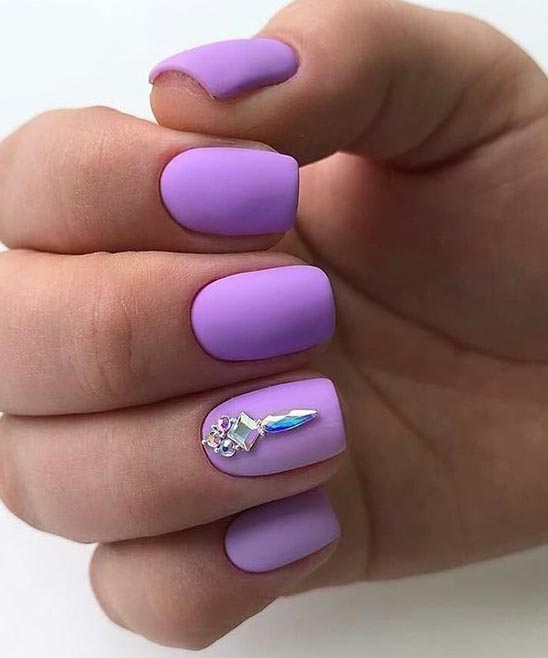 Light Purple Nail Designs Short