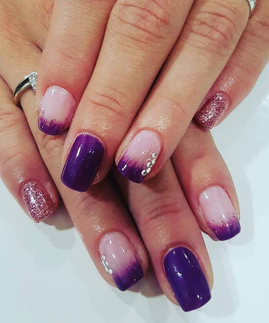 Light Purple Nails With Designs