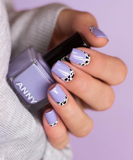 Light Purple and White Nail Designs