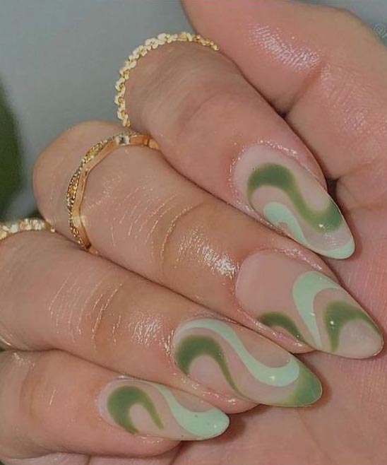 Lime Green Design Nails