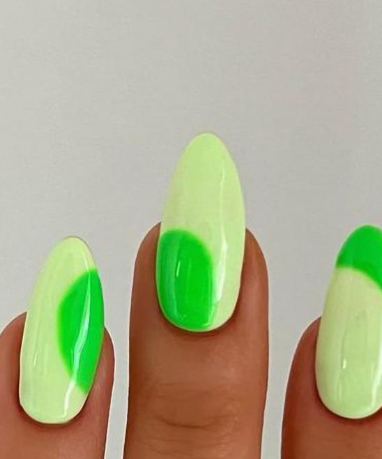 Lime Green Design Nails