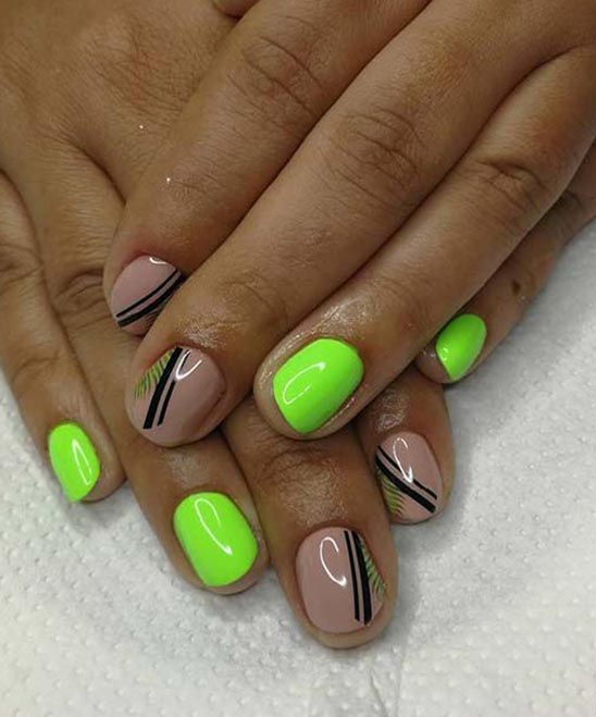 Lime Green and Purple Nail Designs