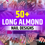 Long Almond Shape Nail Designs