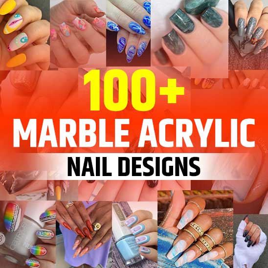 Marble Acrylic Nails