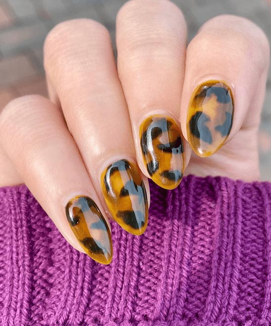 Marble French Tip Nails