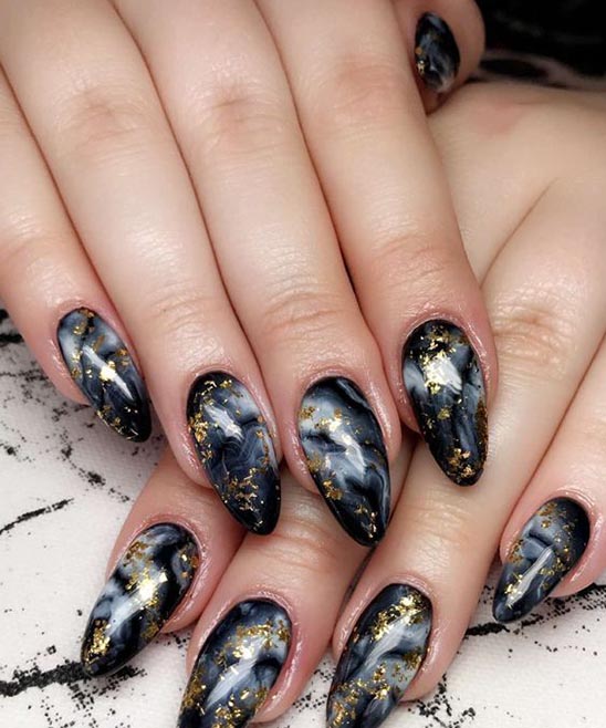50+ Black Marble Nails (2024) - TailoringinHindi