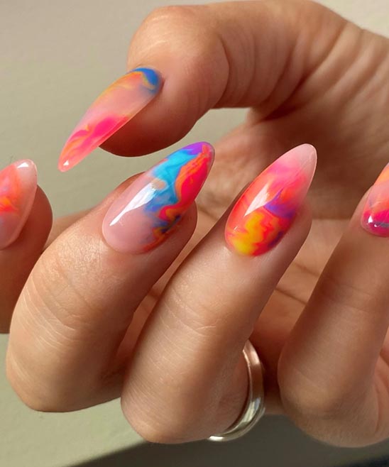 Marble Ombre Nails
