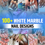 Elegant White Marble Nail Art TailoringinHindi Marble White Nails 1