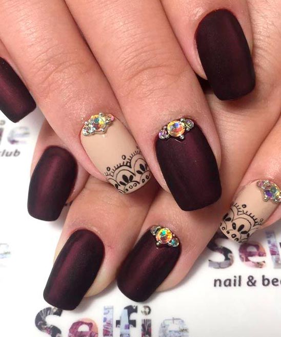 Matte Burgundy Nail Color