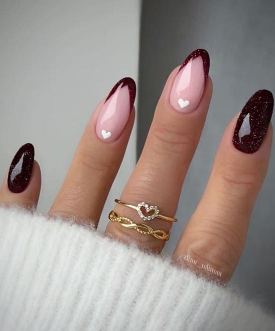 50+ Burgundy French Tip Nails (2024) - TailoringinHindi