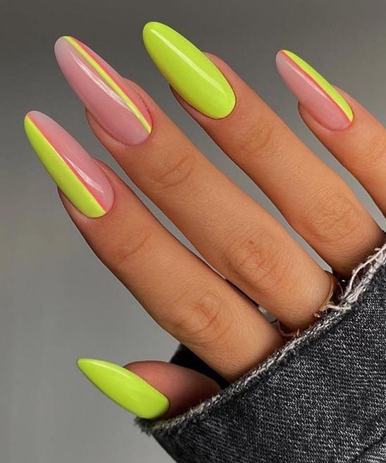 Mint Green Nails With Design