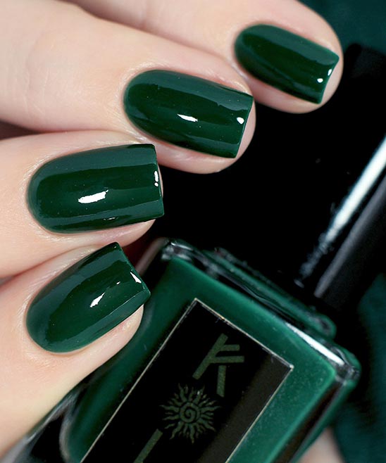 50+ Forest Green Nail Designs (2024) - TailoringinHindi