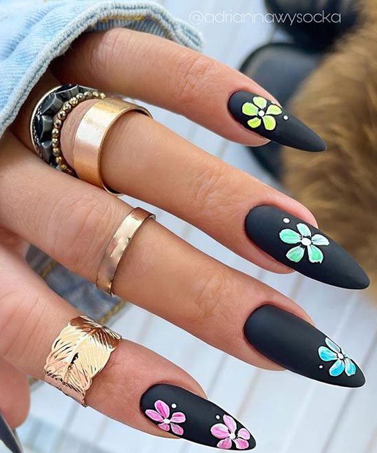 Nail Art Designs With Black Nail Polish