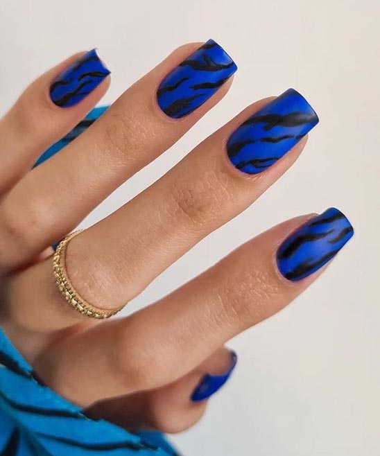 Nail Art Designs With Royal Blue