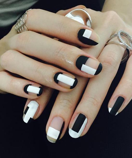 Nail Art Simple Designs Black and White