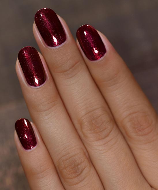 Nail Color for a Burgundy Dress