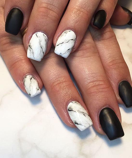 Nail Design Black and White