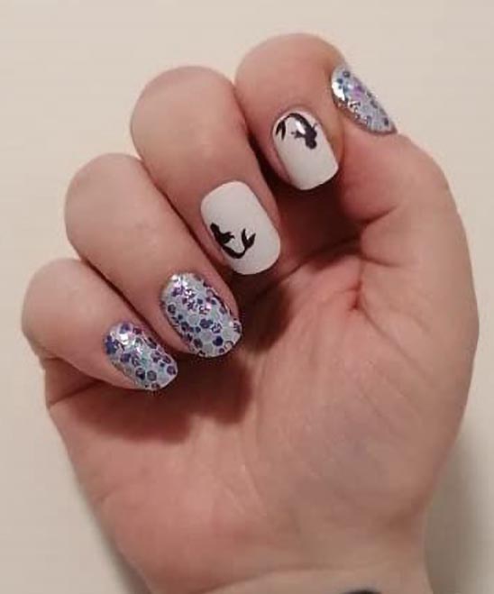 Nail Design Blue and Purple