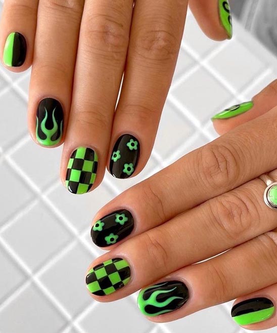 Nail Design With Lime Green