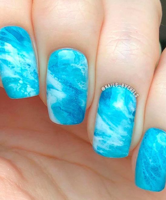 Nail Designs Blue and White