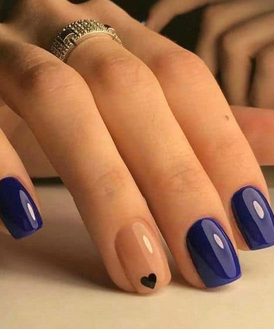 Nail Designs Dark Blue