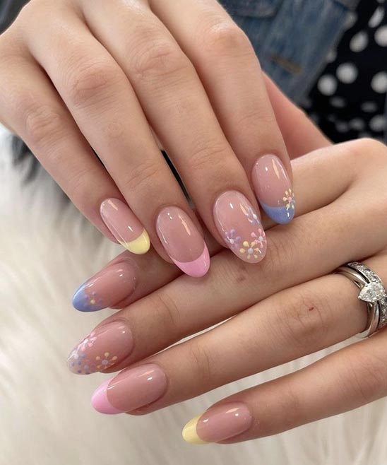 Nail Designs Different Color French Tip Nails