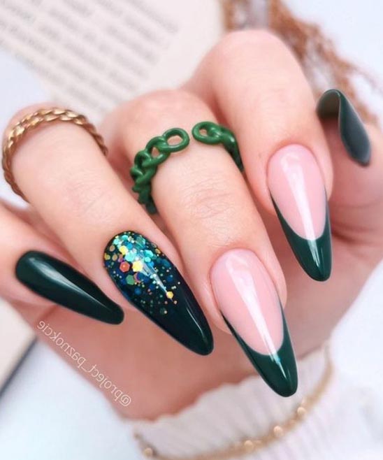 Nail Designs Emerald Green
