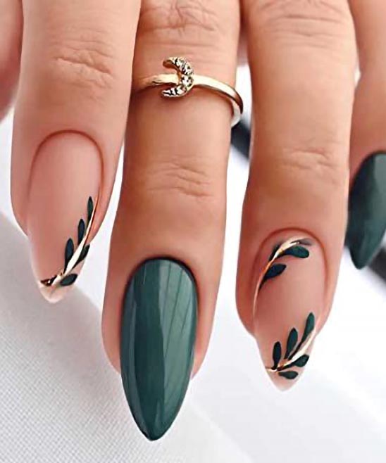Nail Designs Forest Green