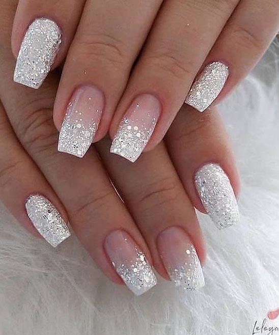 Nail Designs French Tip Glitter