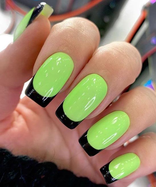 Nail Designs Green and Black