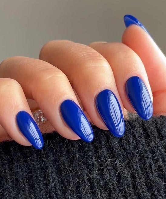 Nail Designs Medium Length Royal Blue
