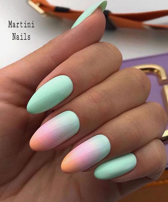 Nail Designs Pink and Green