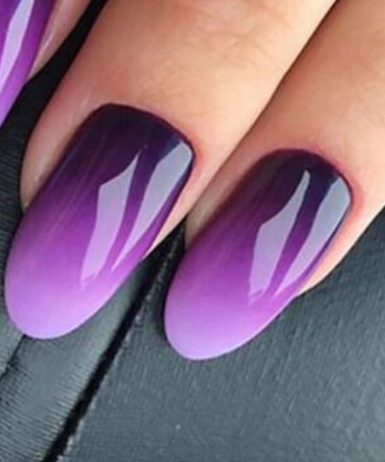 Nail Designs Purple Glitter Ombre Coffin
